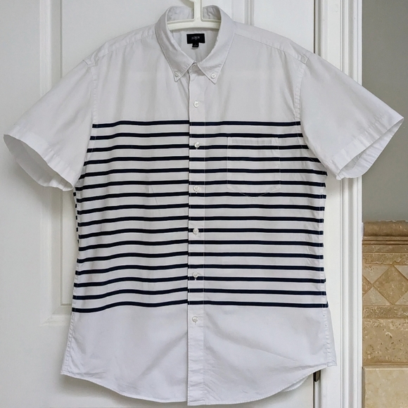 J. Crew Short Sleeve Button Down Shirt - size L - Picture 1 of 4